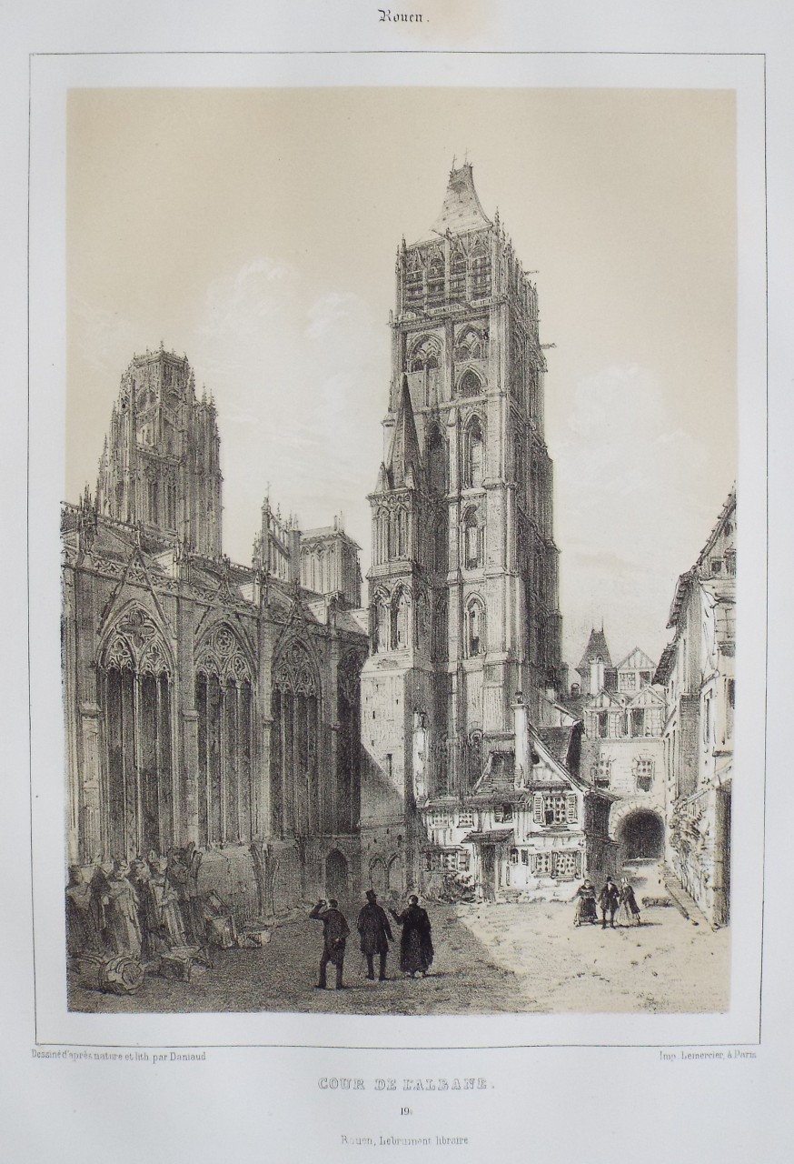 Lithograph - Rouen. Tour de l'Albane. - Mansson