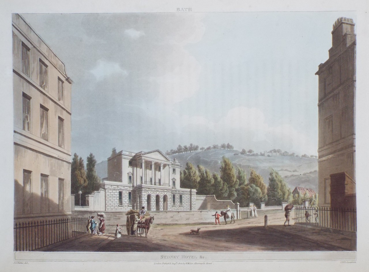 Aquatint - Bath. Sidney Hotel &c. - Hill