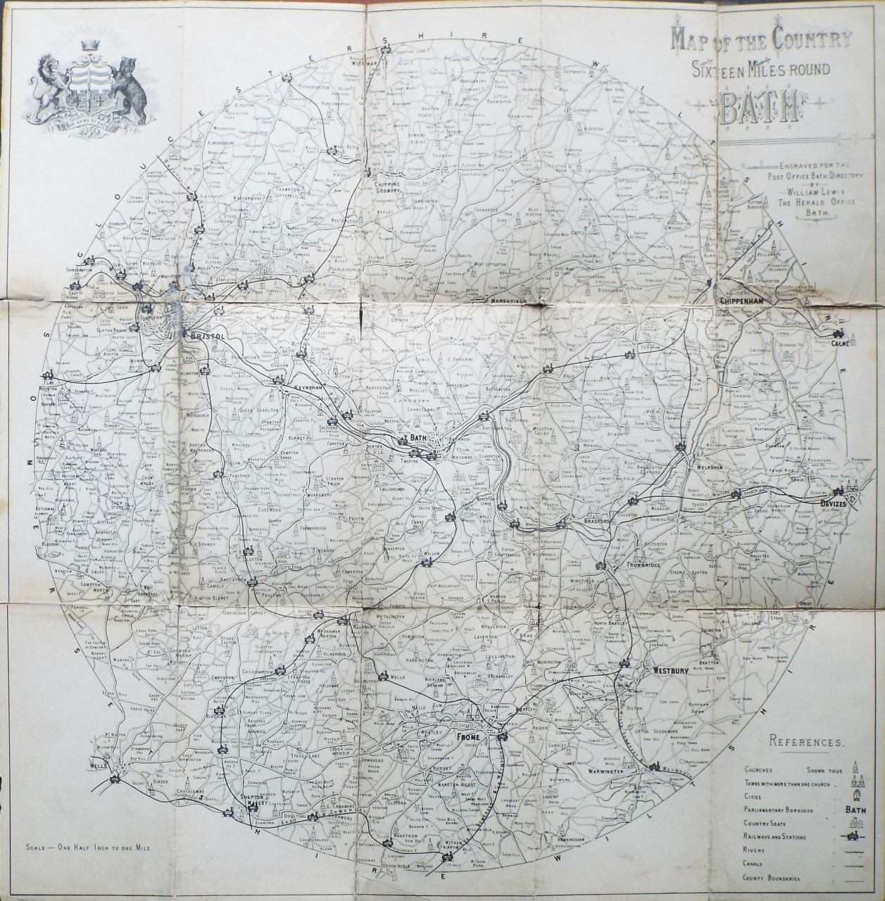 Map of Bath - Lewis