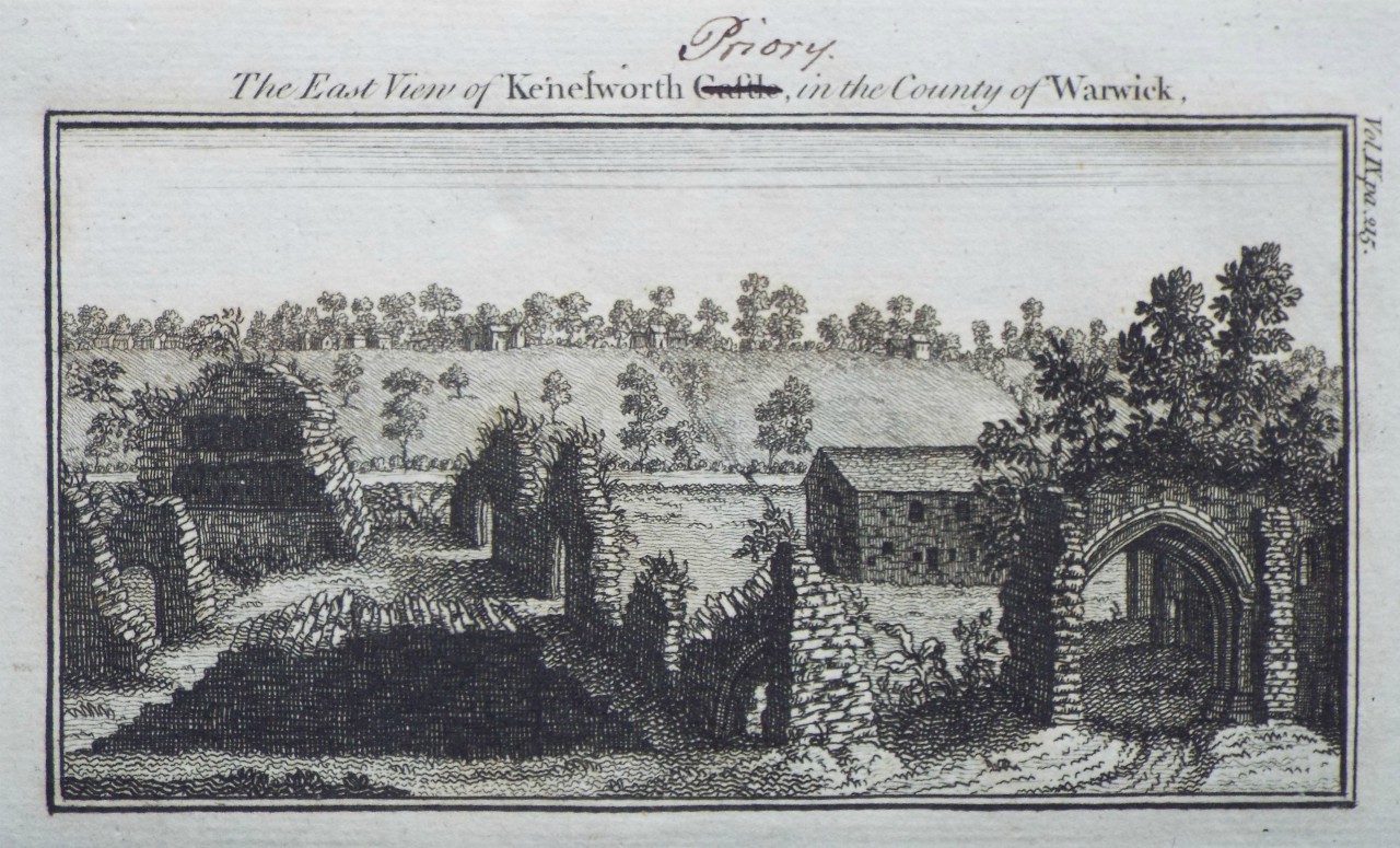 Print - The East View of Kenelworth Castle, in the County of Warwick.