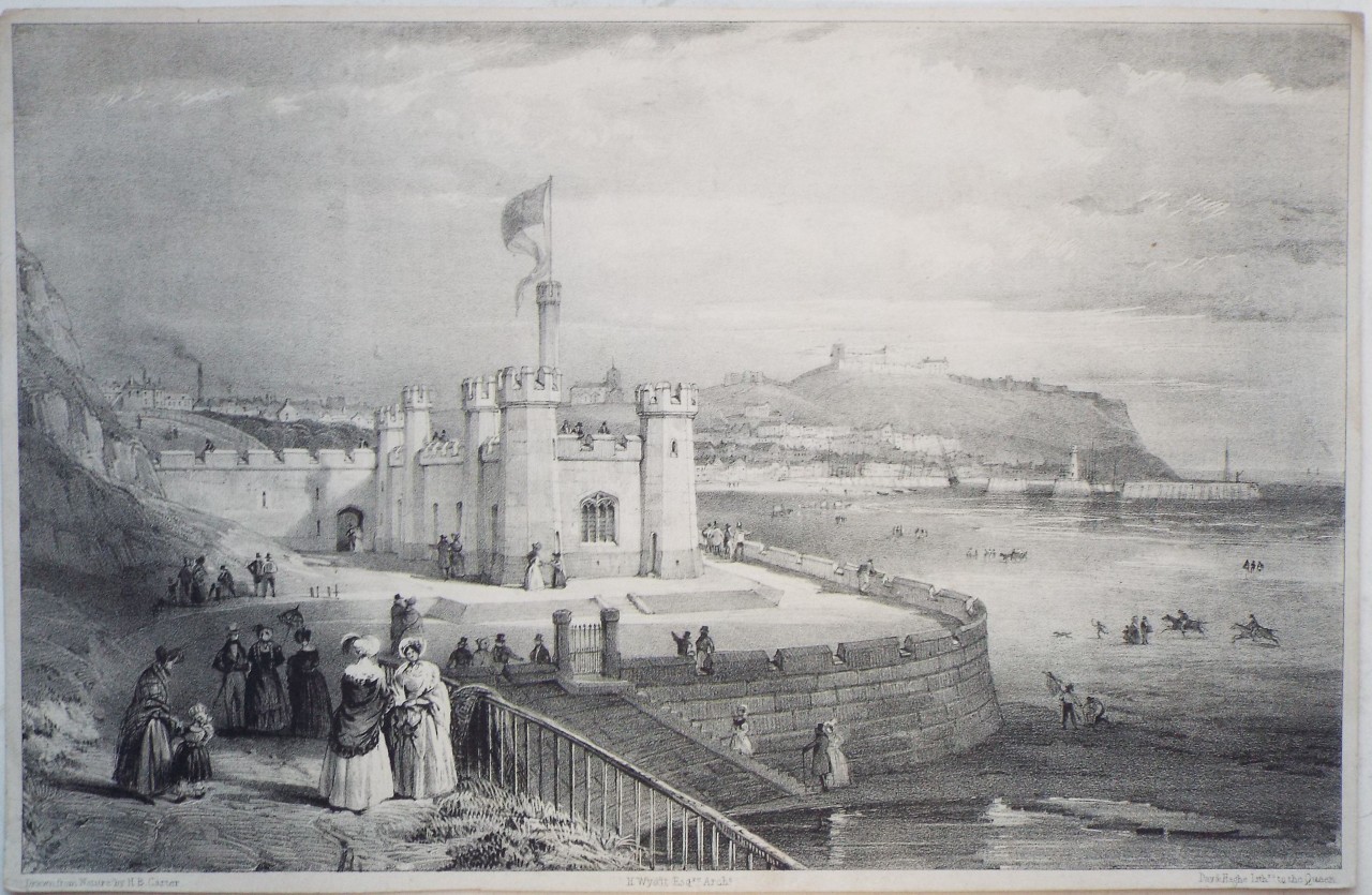Lithograph - The new Spa and Saloon, Scarbro' 1839