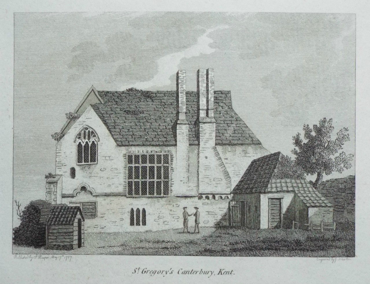 Print - St. Gregory's Canterbury, Kent. - 