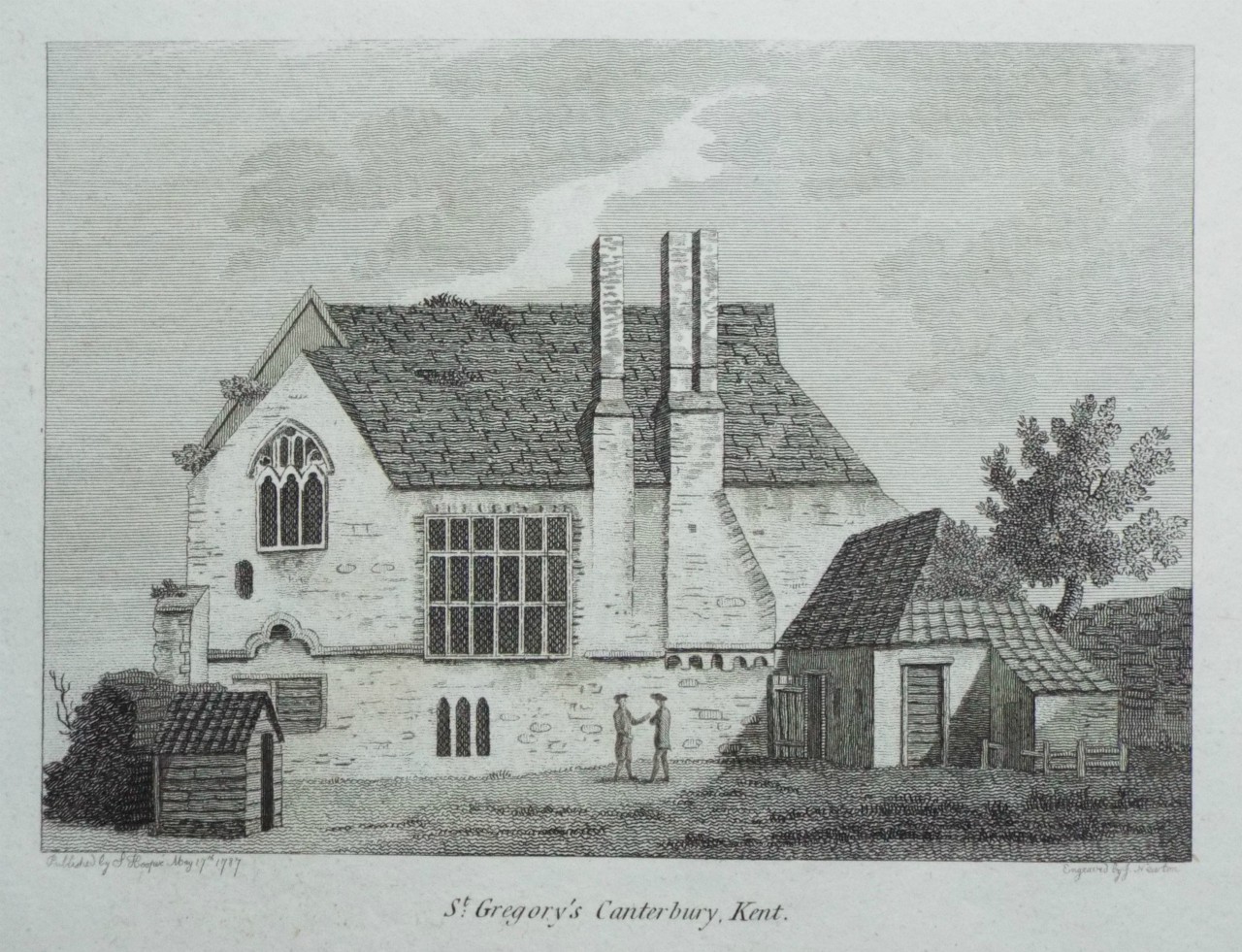 Print - St. Gregory's Canterbury, Kent. - 