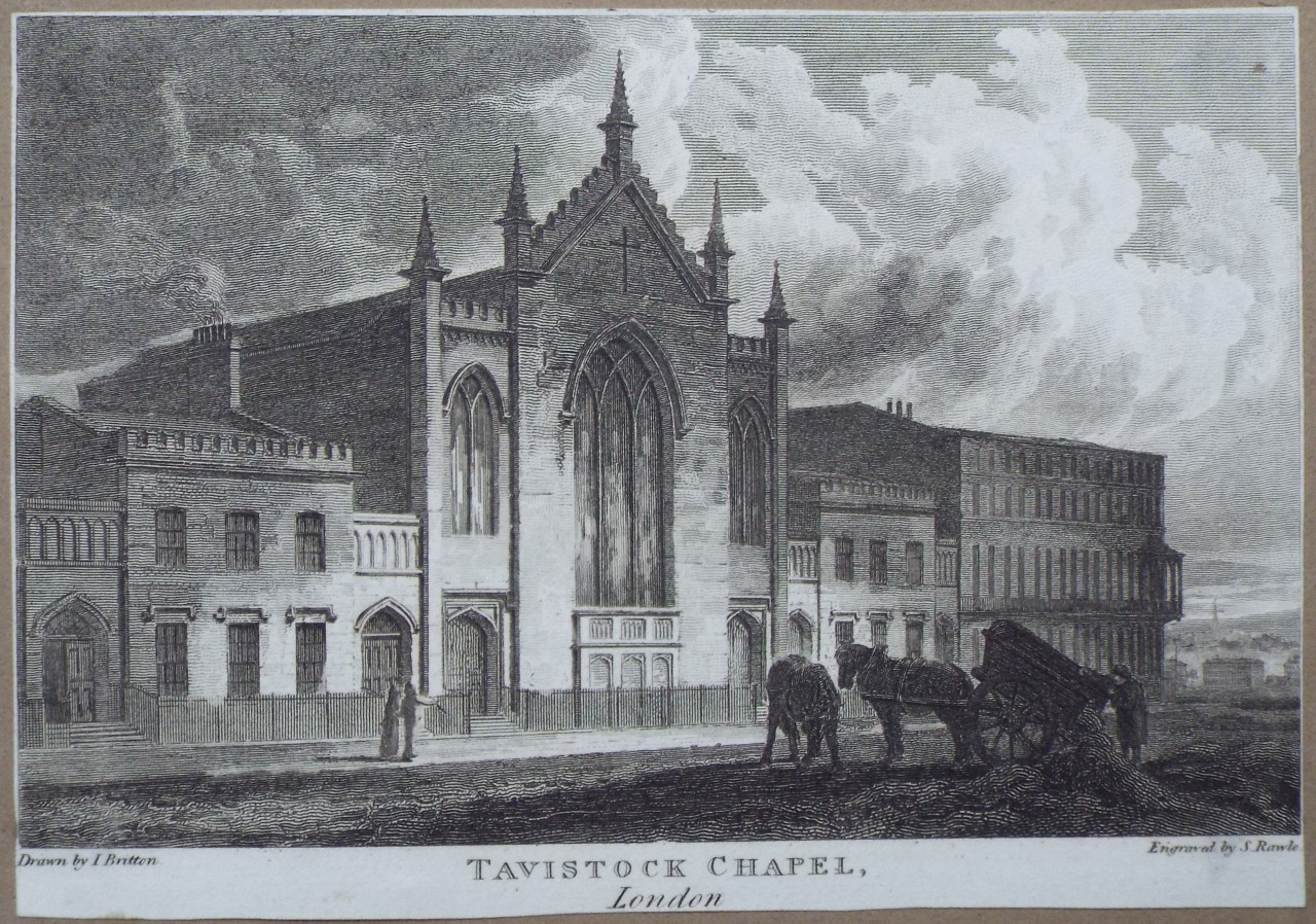 Print - Tavistock Chapel, London. - Rawle