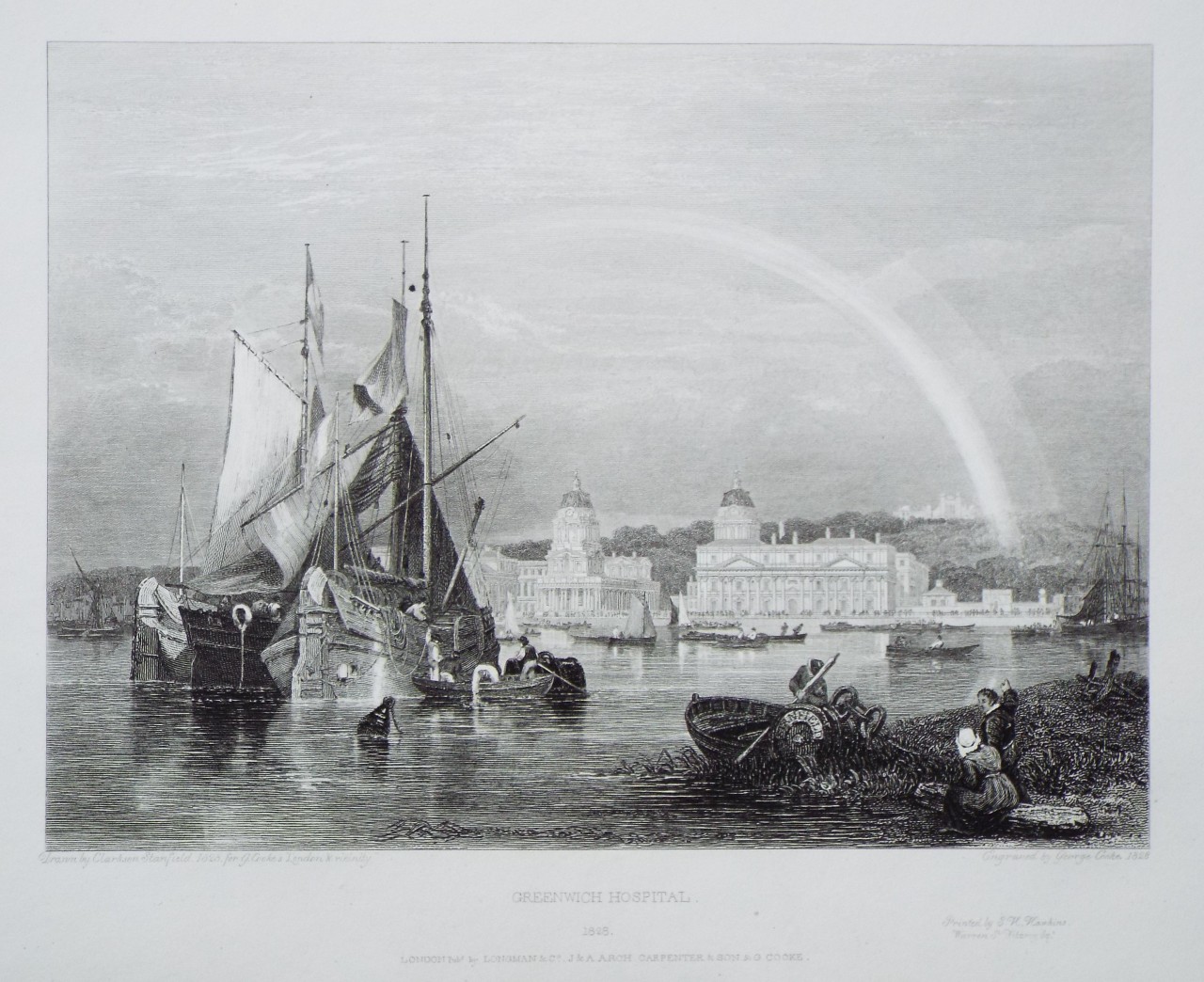 Print - Greenwich Hospital 1828 - Cooke