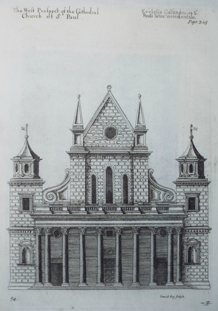 Print - The West Prospect of the Cathedral Church of St. Paul. - King