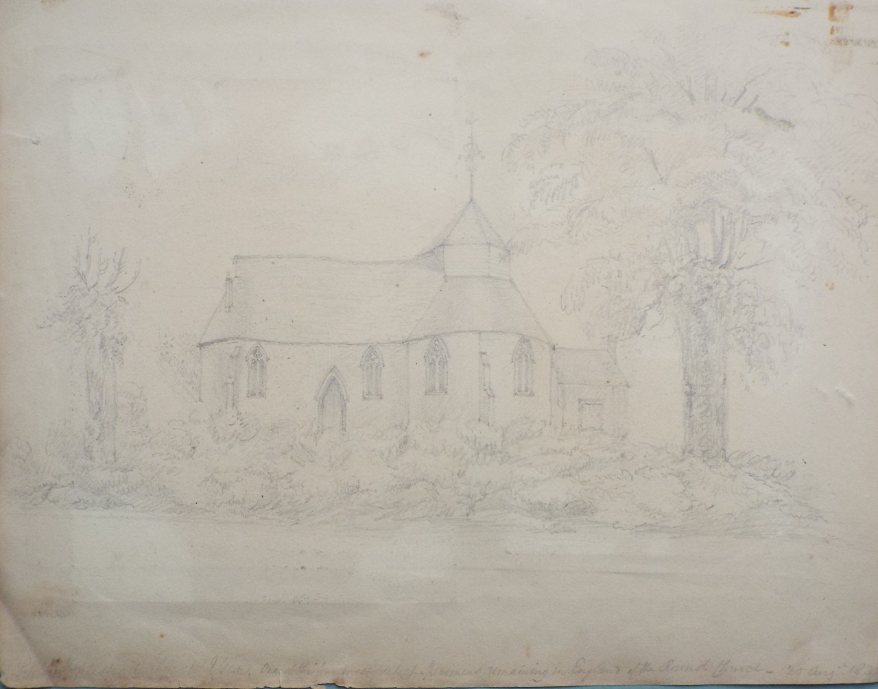 Pencil drawing - Little Maplestead Round Church