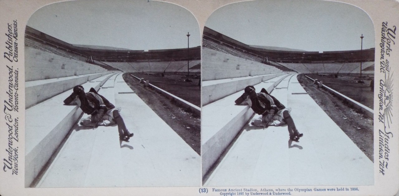 Photograph - Famous Ancient Stadion, Athens, where the Olympian Games were held in 1896.