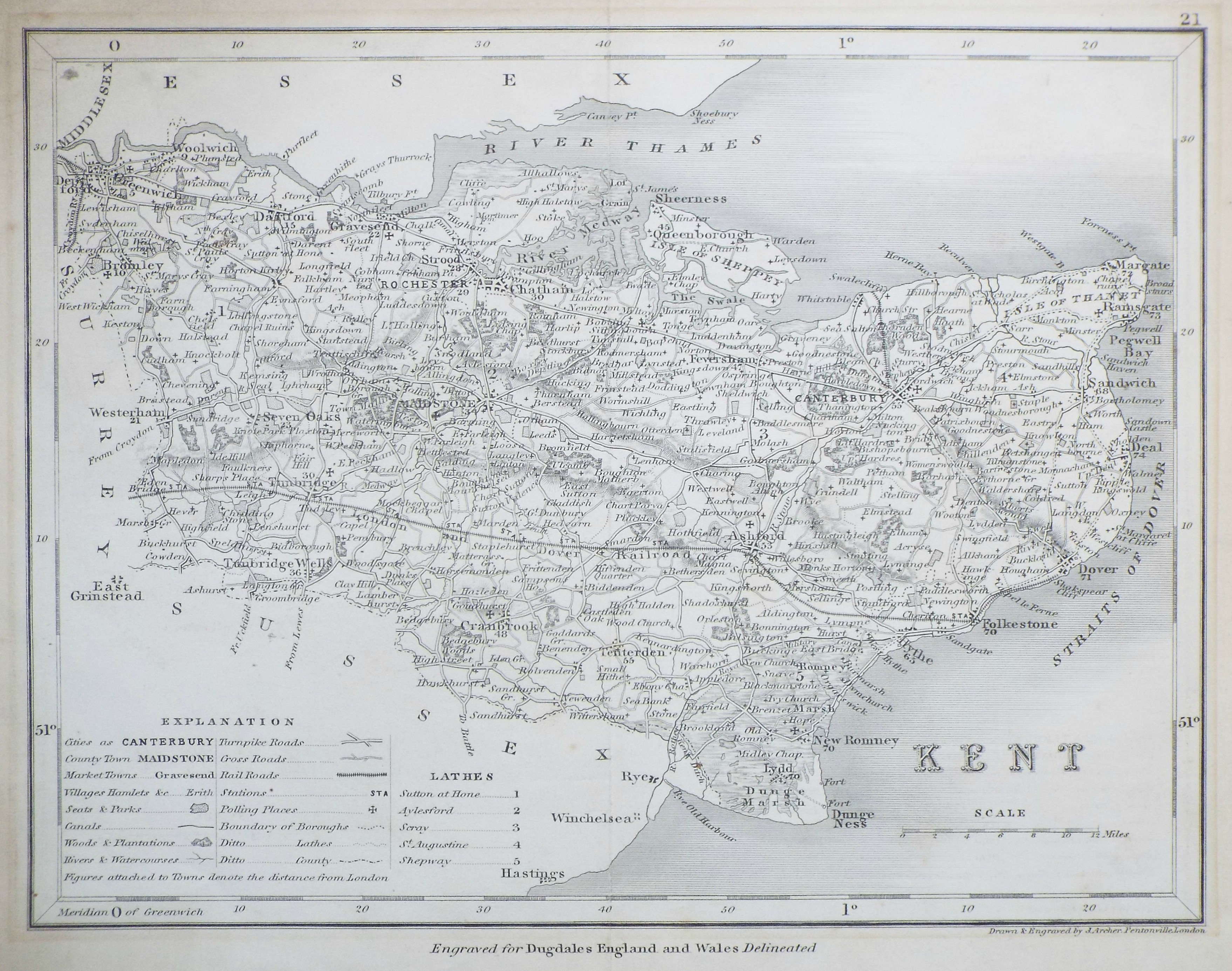 Map of Kent - Archer