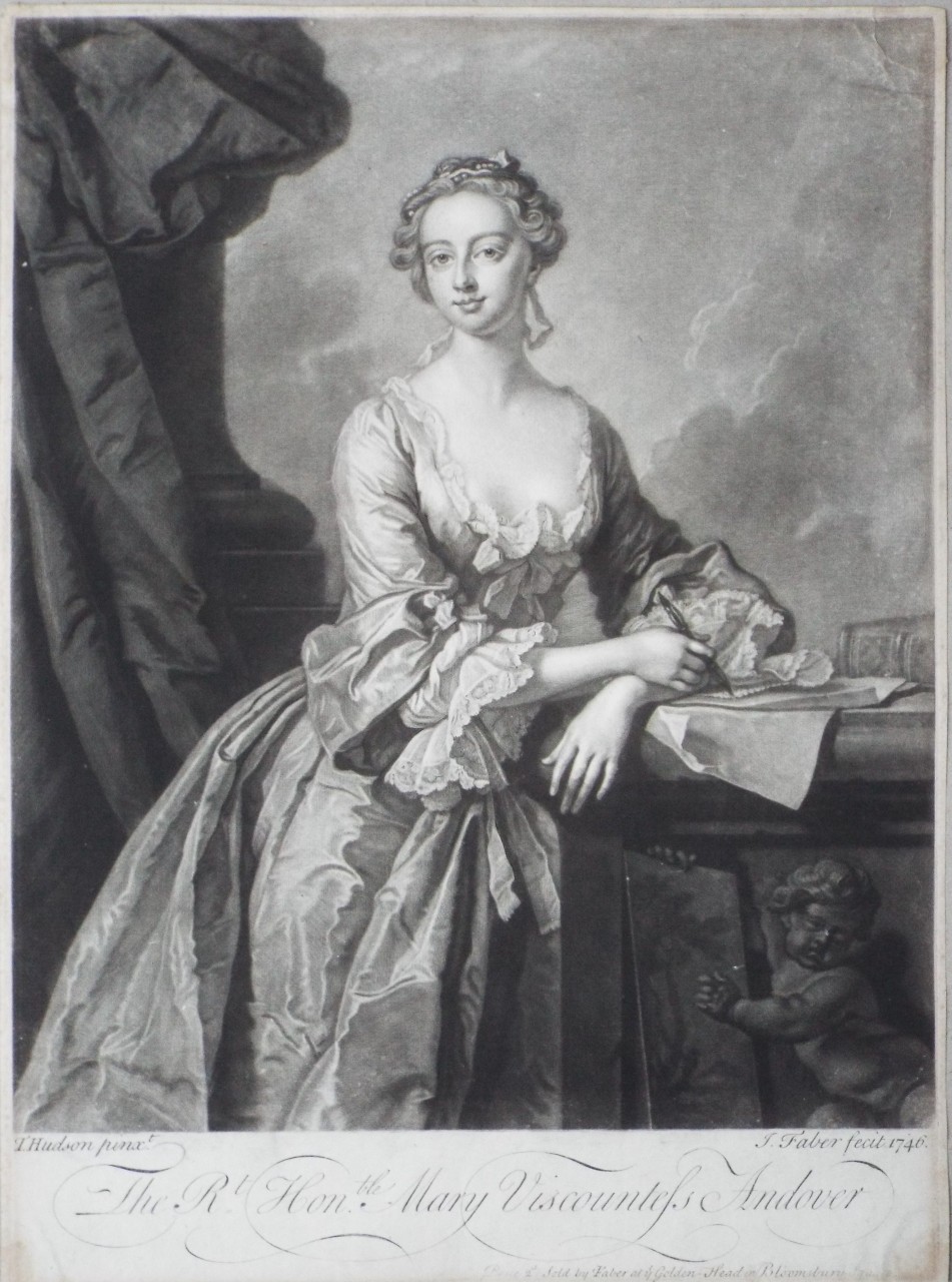 Mezzotint - The Rt. Honble. Mary Viscountess Andover. - Faber