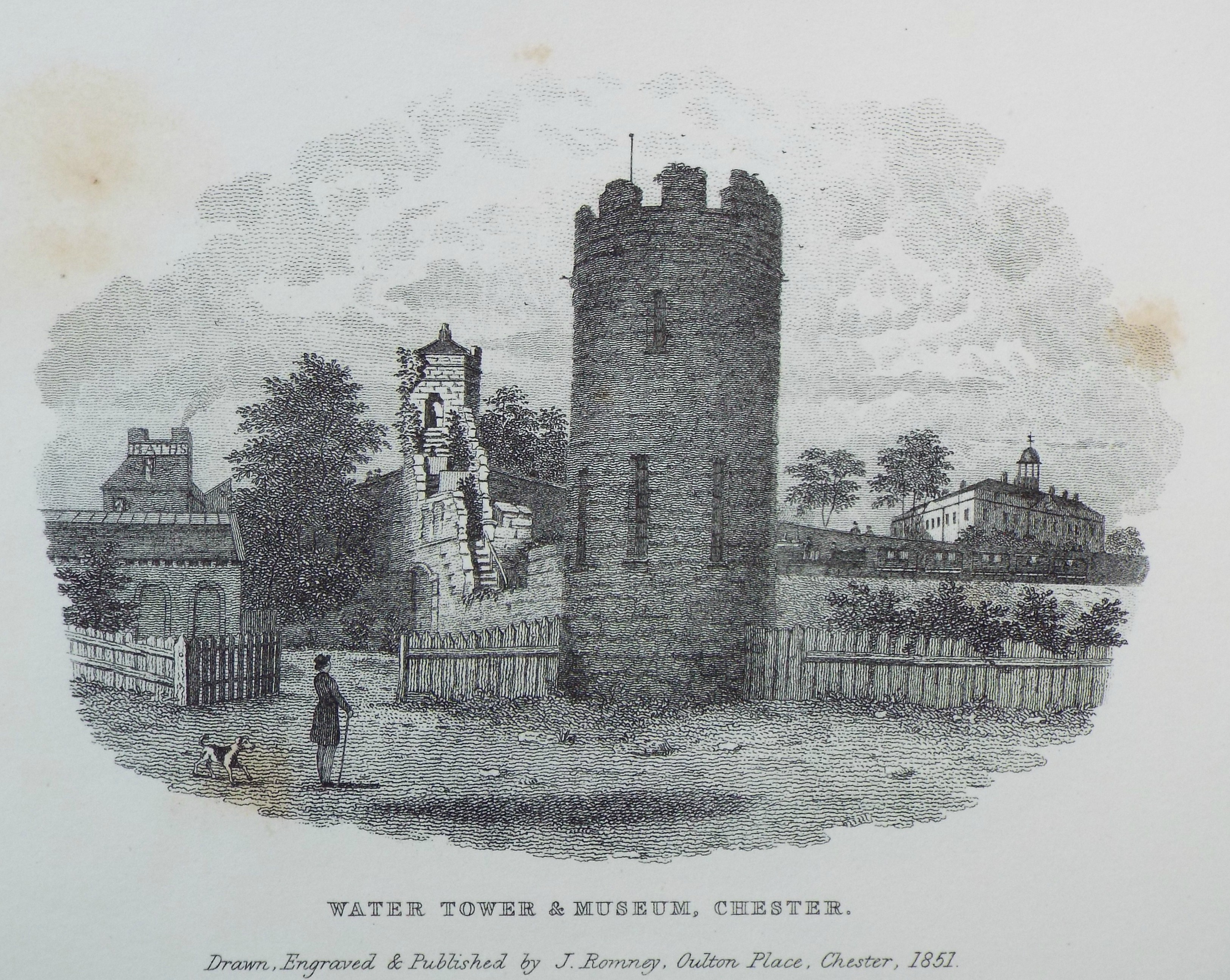 Print - Water Tower & Museum, Chester. - Romney