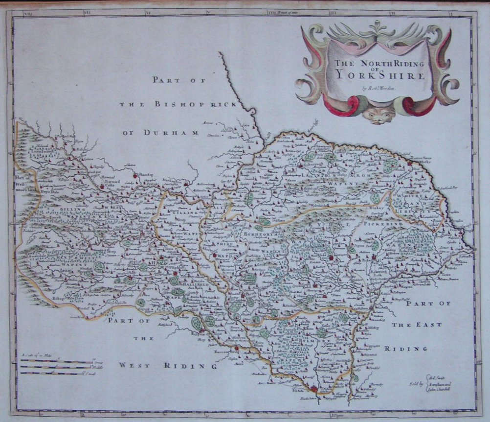 Map of Yorkshire - Morden