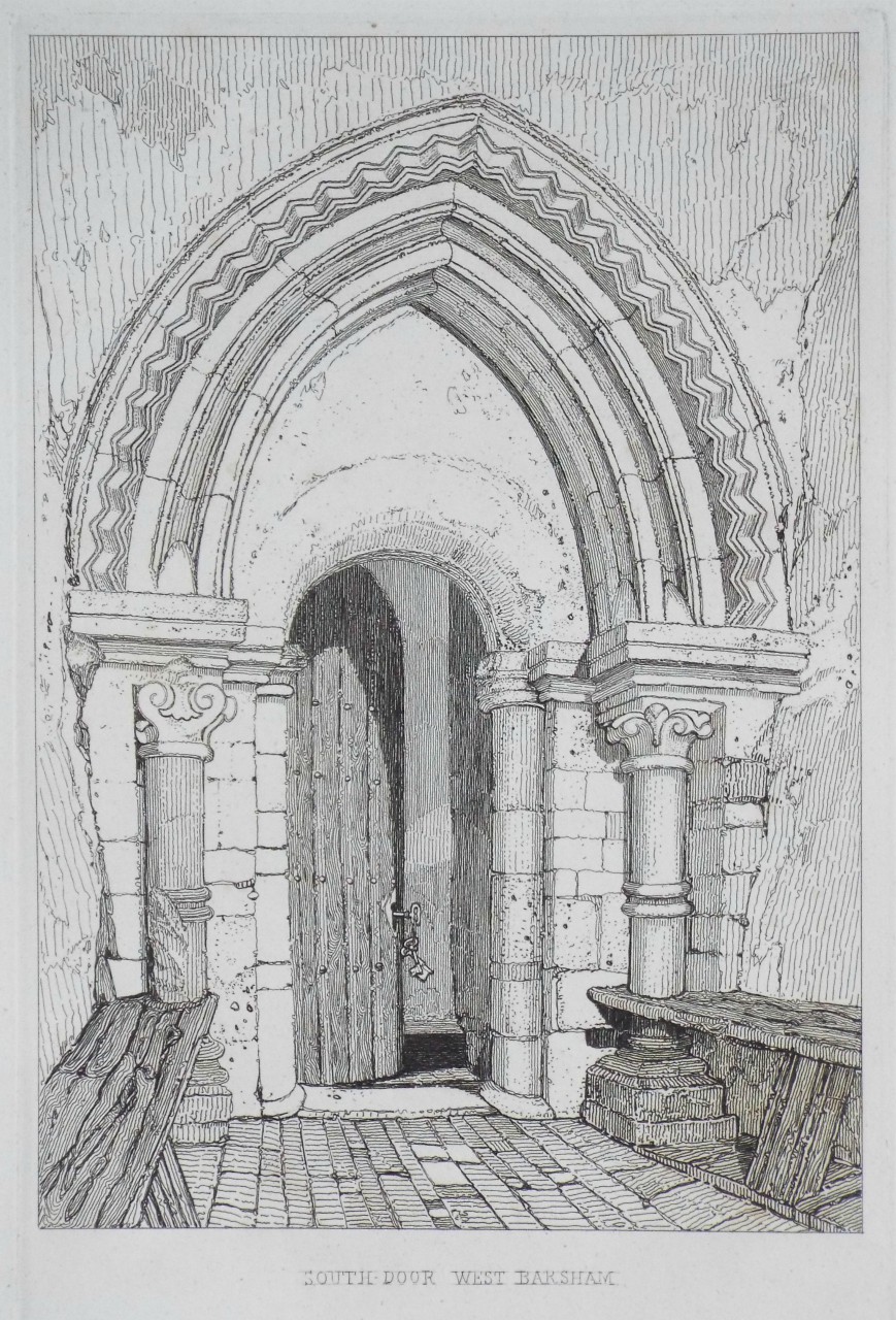 Etching - South Door West Backsham - Cotman