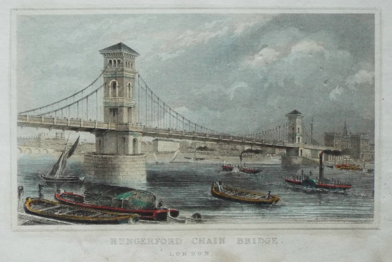 Print - Hungerford Chain Bridge, London. - Westwood