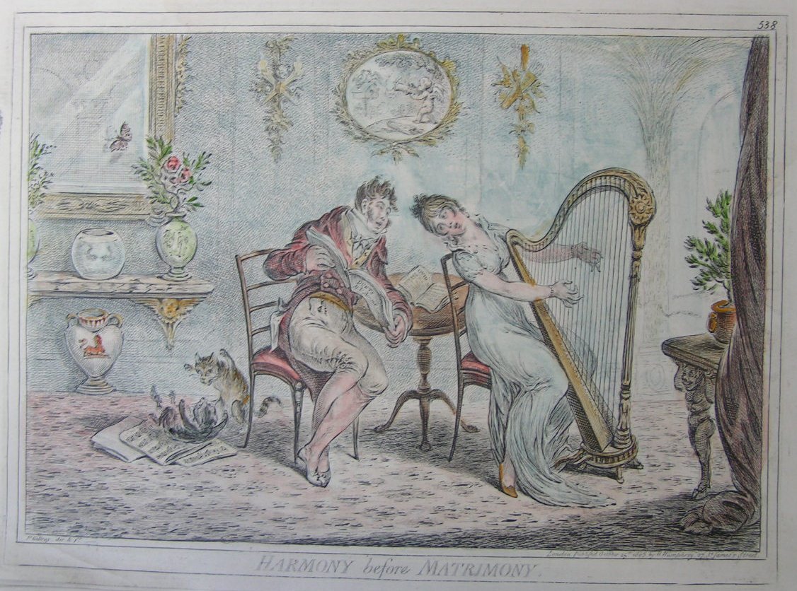 Etching - Harmony Before Matrimony - Gillray