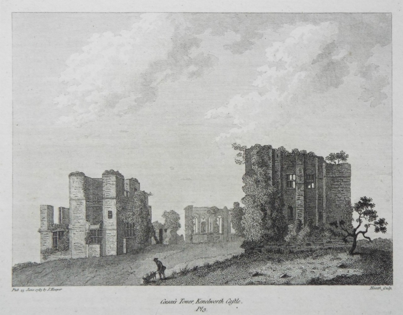 Print - Caesar's Tower, Kenilworth Castle. Pl3. - 