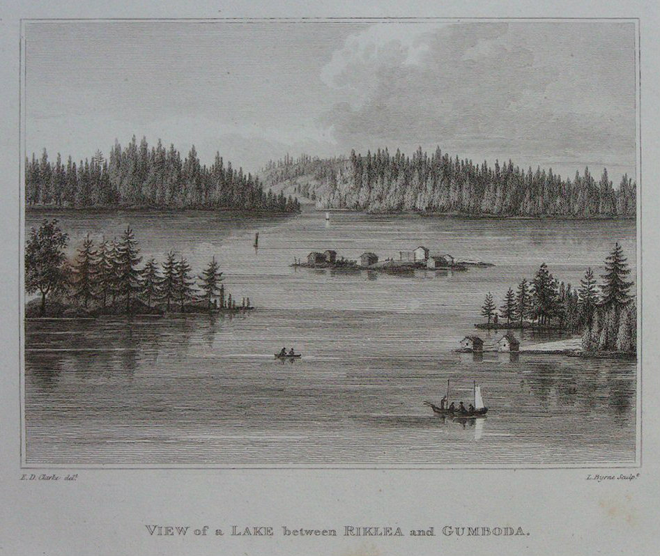 Print - View of a Lake between Riklea and Gumboda - Byrne