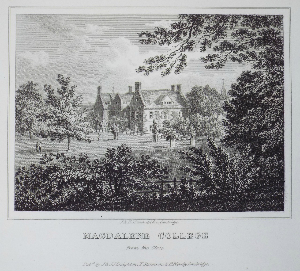 Print - Magdalene College from the Close - Storer