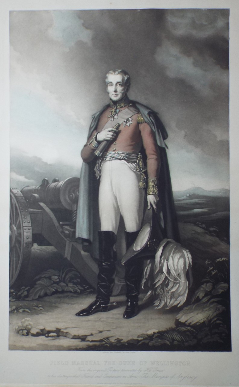 Mezzotint - Field Marshall the Duke of Wellington  - Lucas