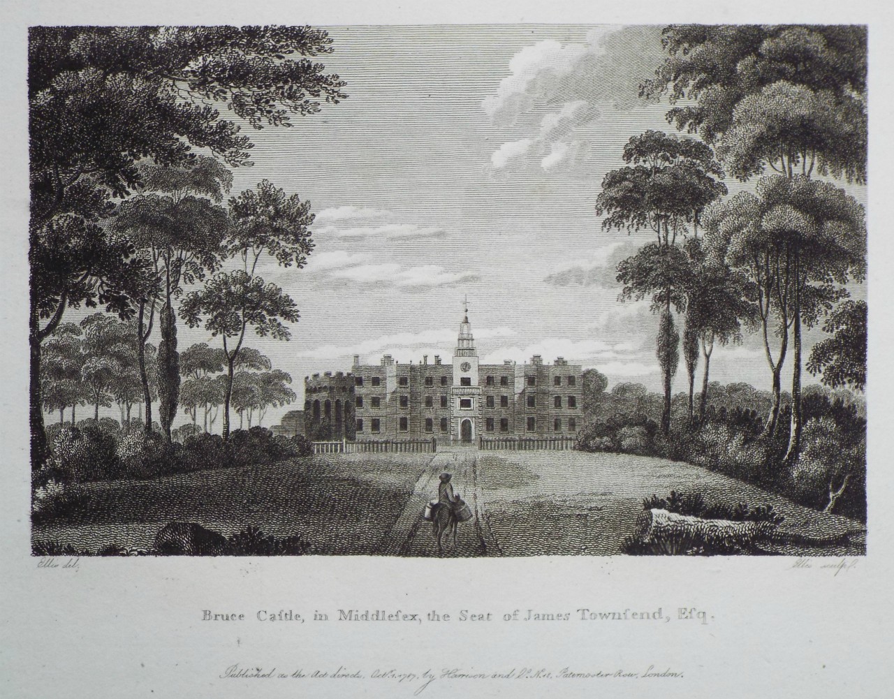 Print - Bruce Castle, in Middlesex, the Seat of James Townsend, Esqr. - 