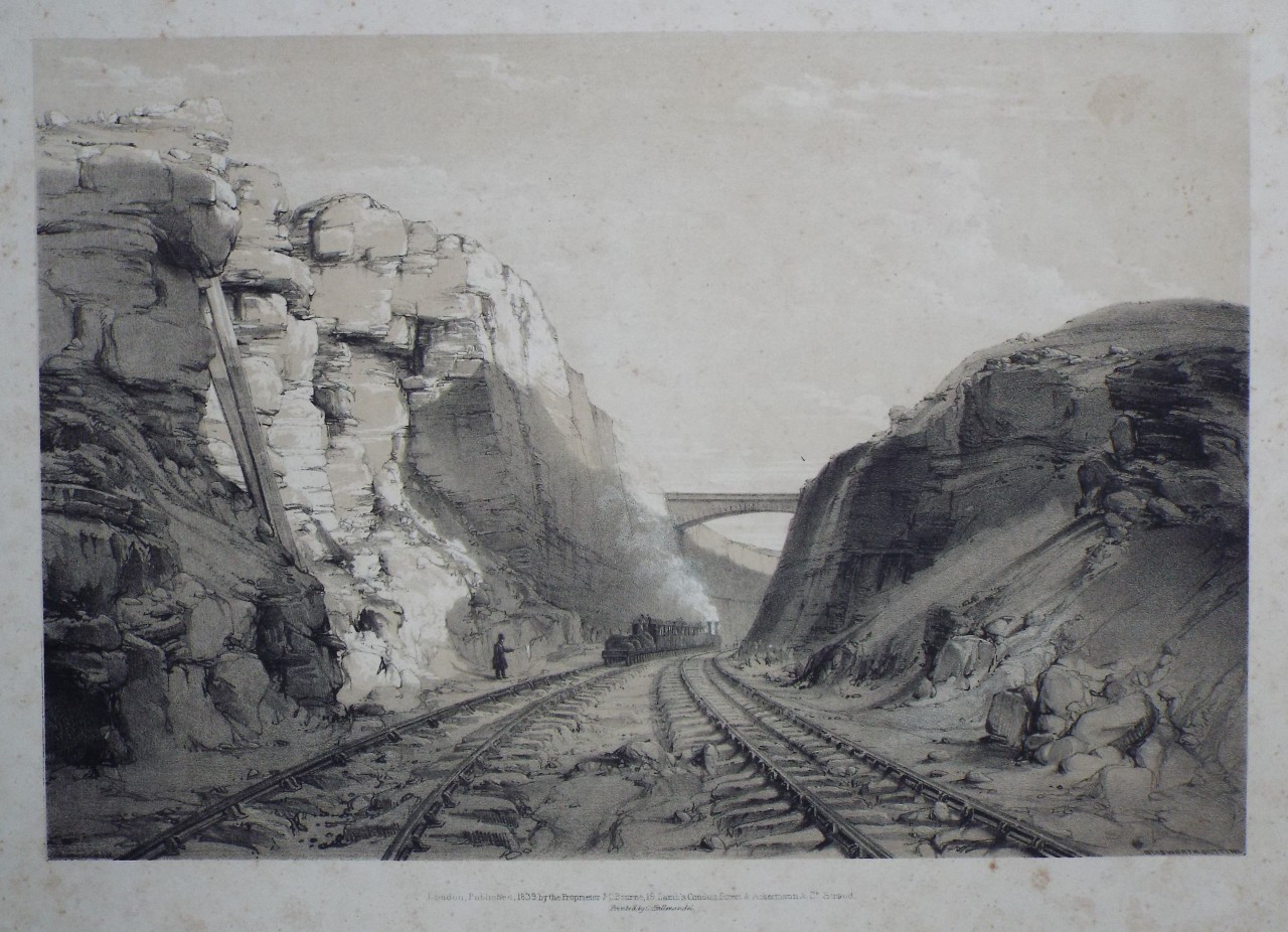 Lithograph - Blisworth Cutting - Bourne