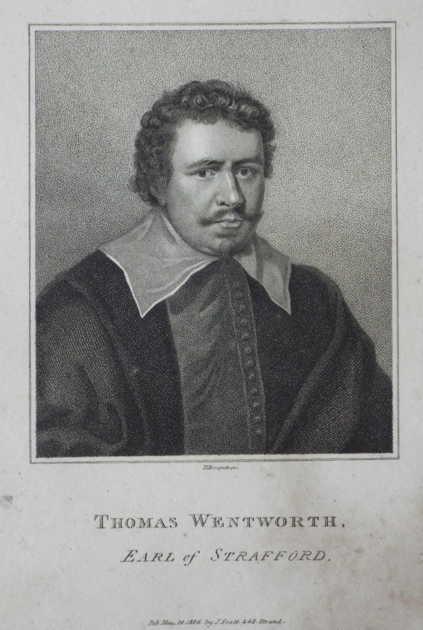 Print - Thomas Wentworth, Earl of Stafford. - Bocquet