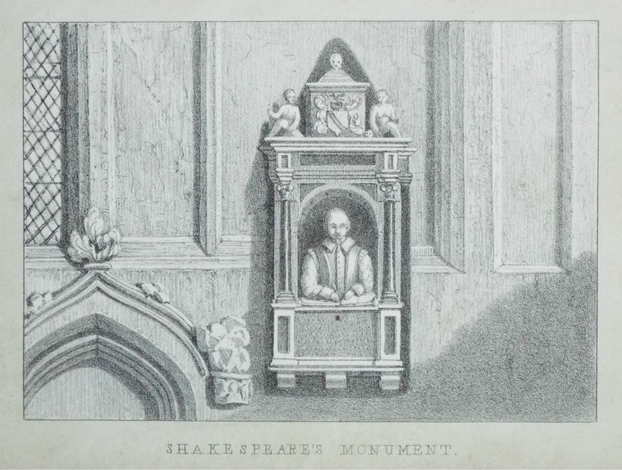 Lithograph - Shakespeare's Monument.
