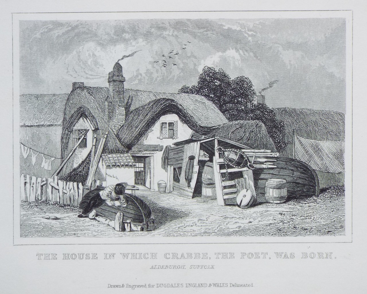 Print - The House in which Crabbe, the Poet, Aldeburgh, Suffolk.