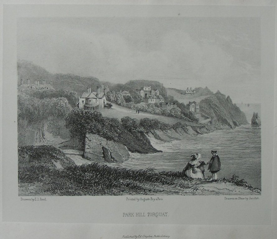 Lithograph - Park Hill, Torquay - 