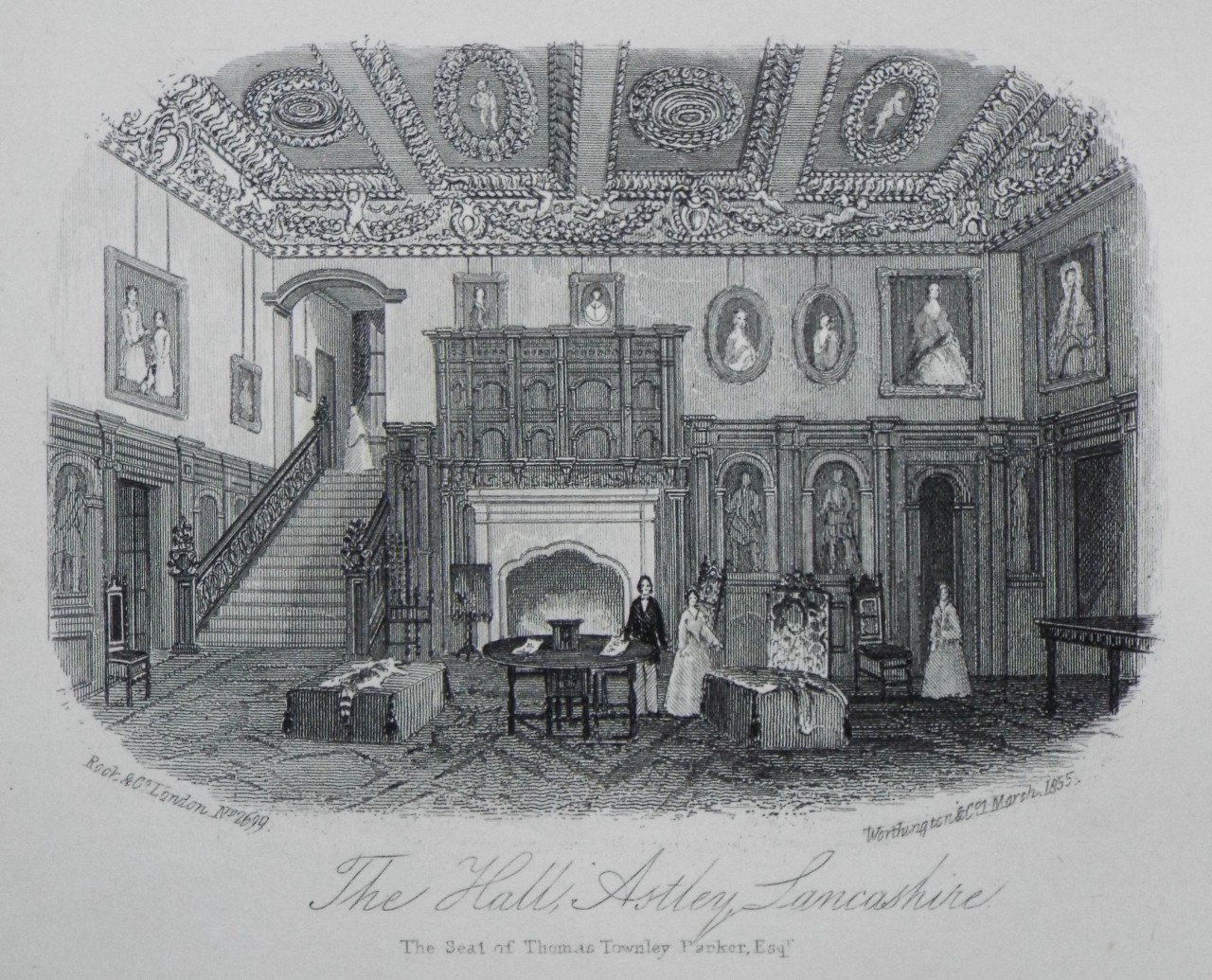 Steel Vignette - The Hall, Astley, Lancashire. The Seat of Thomas Townley Parker Esqr. - Rock