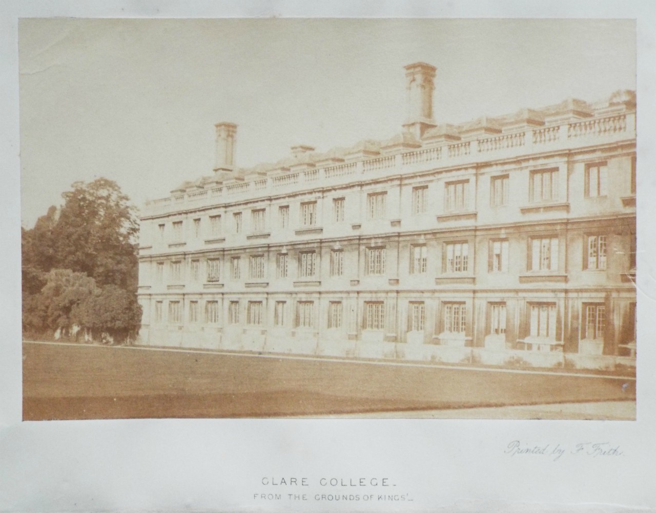 Photograph - Clare College - from the grounds of King's.