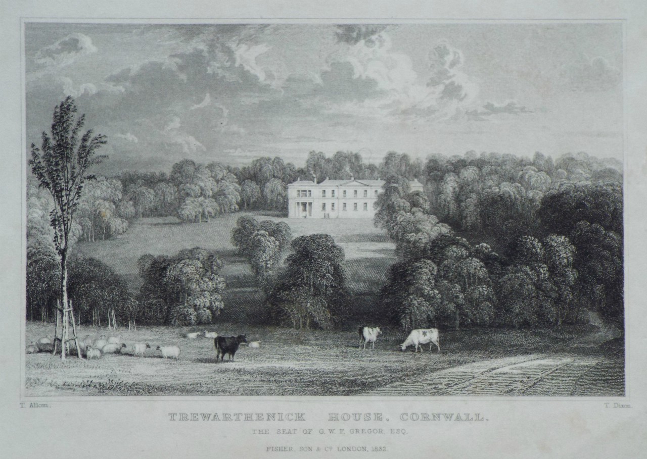 Print - Trewarthenick House, Cornwall. - Dixon