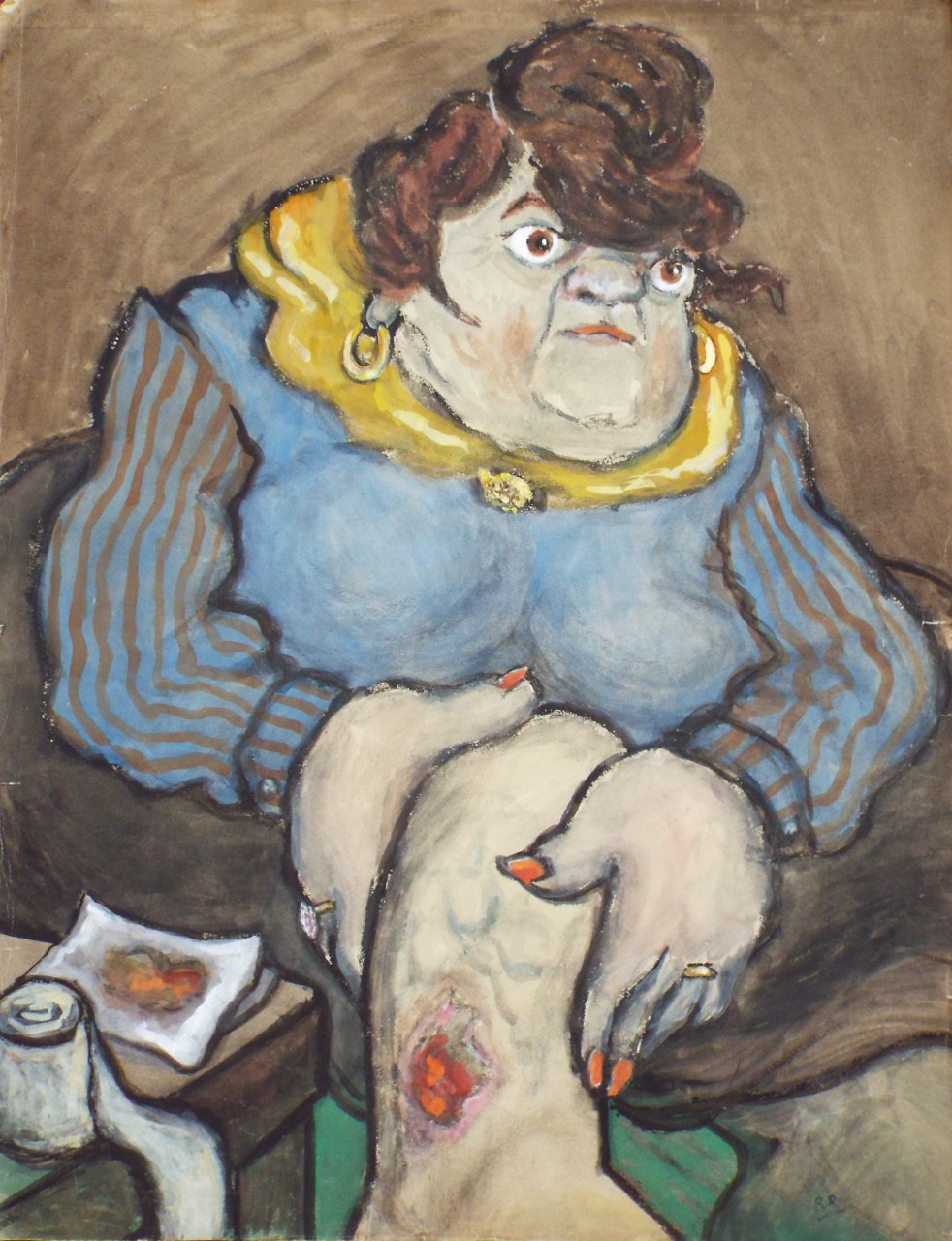 Watercolour - La vioque a l'ulcère