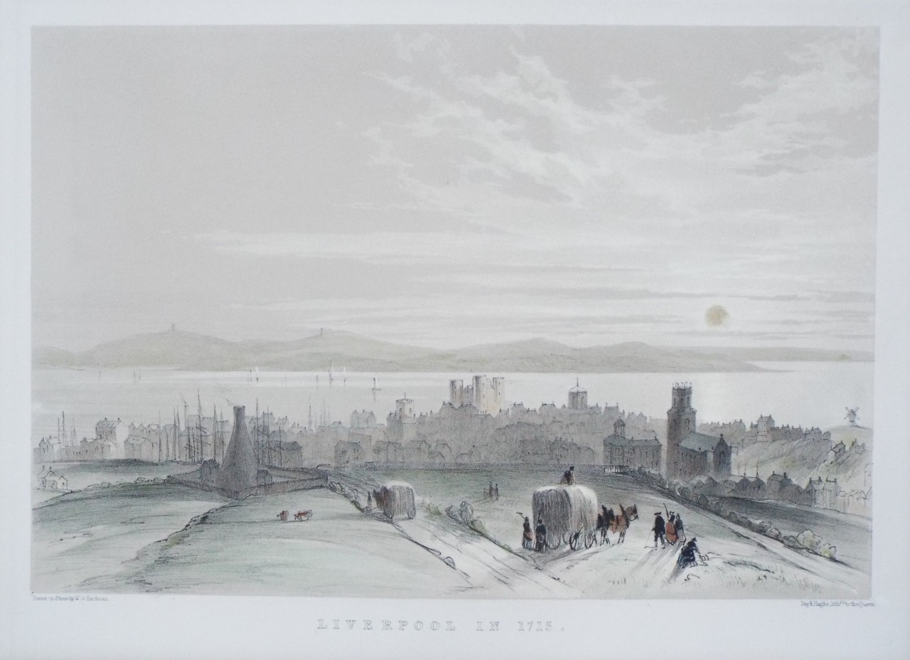 Lithograph - Liverpool in 1715. - Herdman