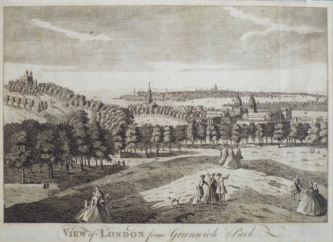 Print - View of London from Greenwich Park.
