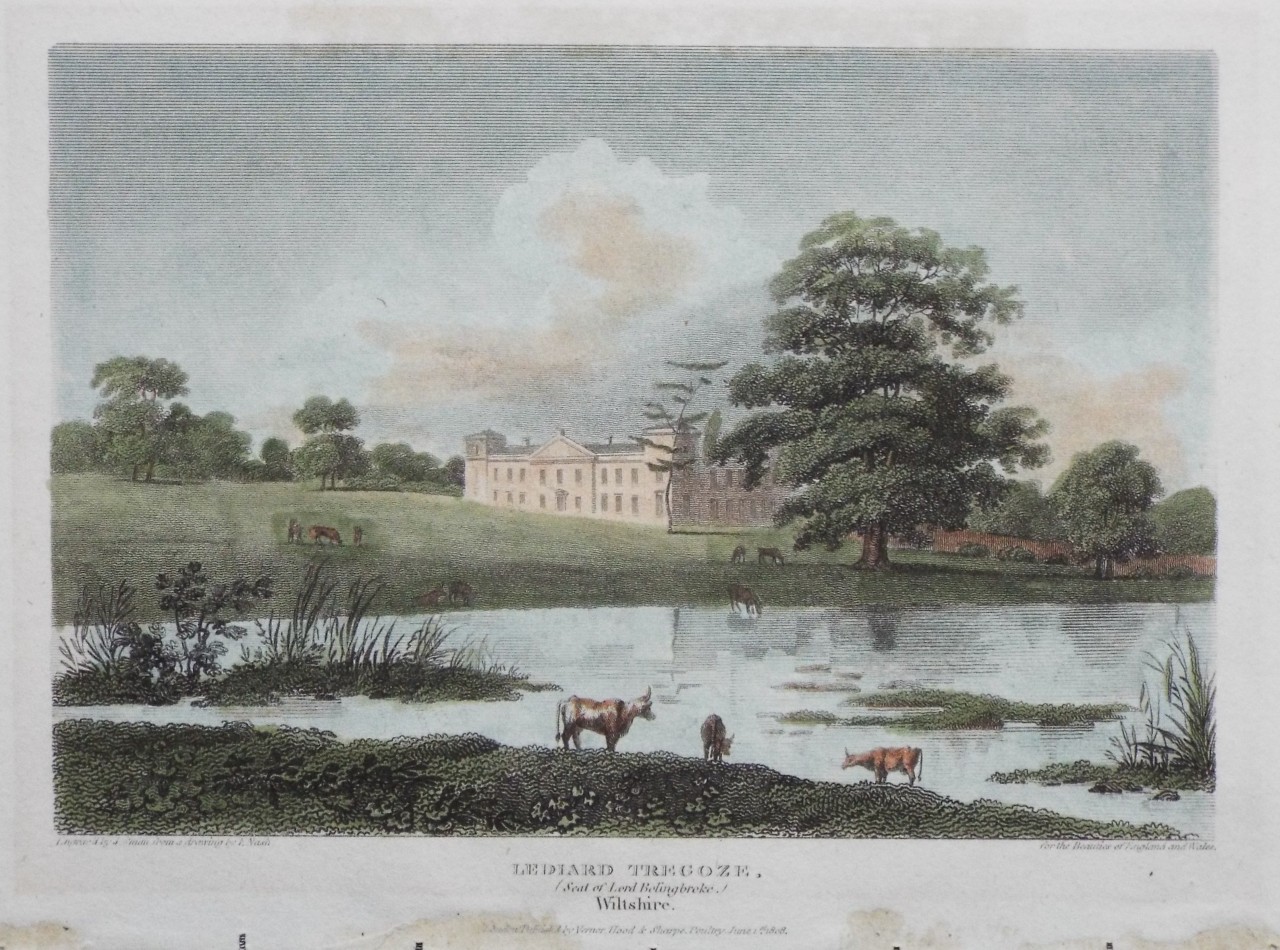 Print - Lediard Tregoze (Seat of Lord Bolingbroke,) Wiltshire - Smith