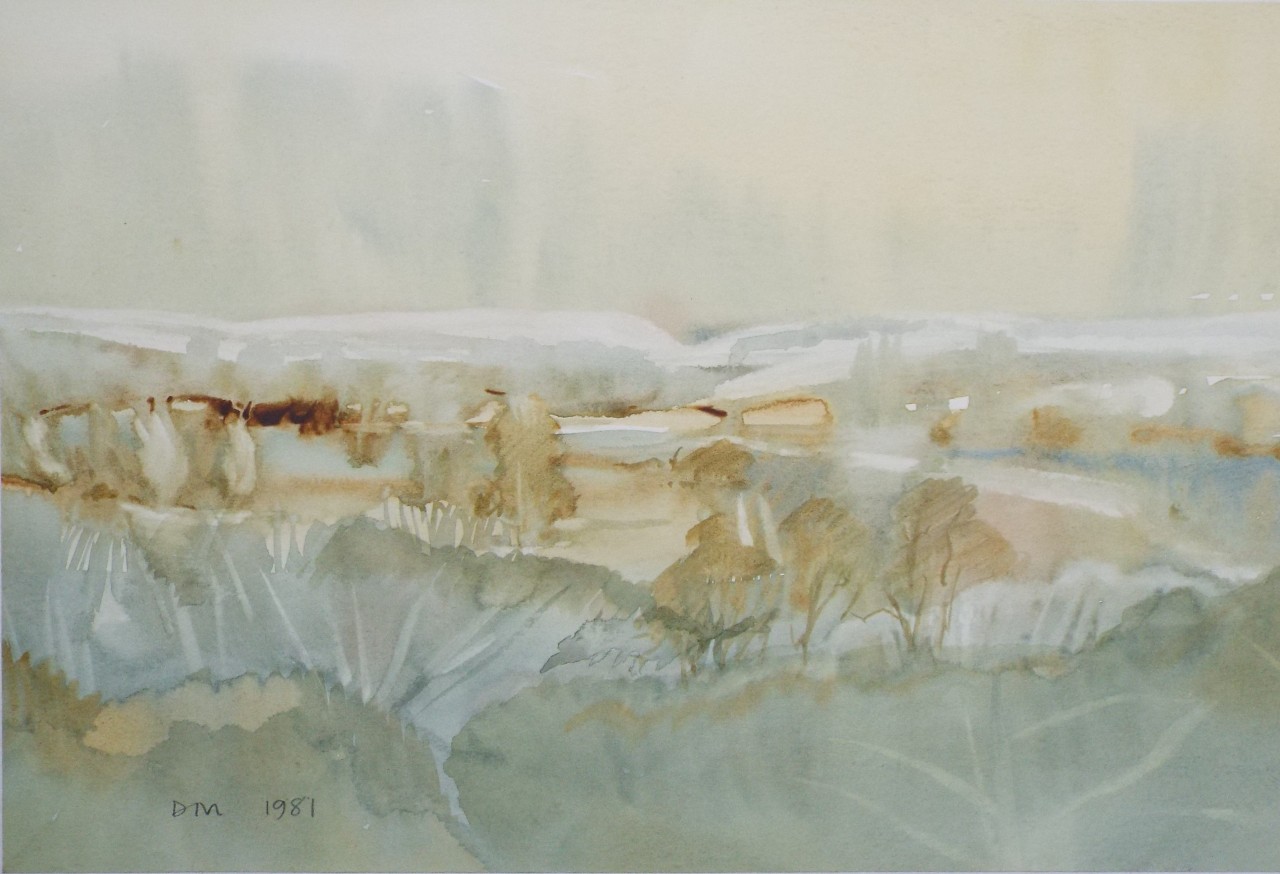Watercolour - The Last of the Snow, near Appletreewick