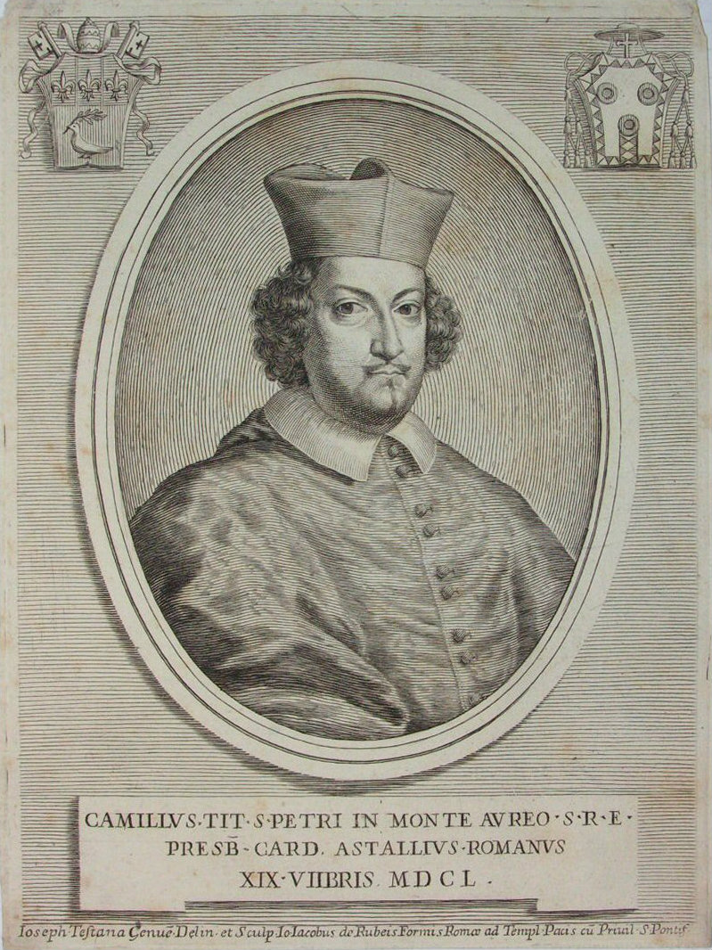 Print - Camillus. Tit. S. Petri in Monte Audeo. S. R. E. Presb - Card. Astallius - Romanus XIX - VIIBris. MDCL.