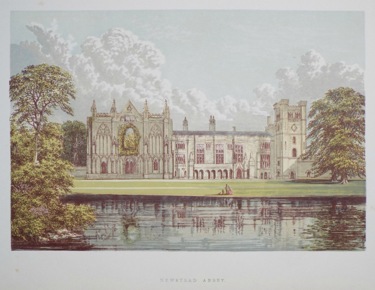 Chromo-lithograph - Newstead Abbey.