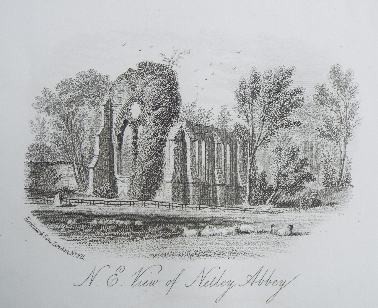 Steel Vignette - N.E. View of Netley Abbey - Kershaw