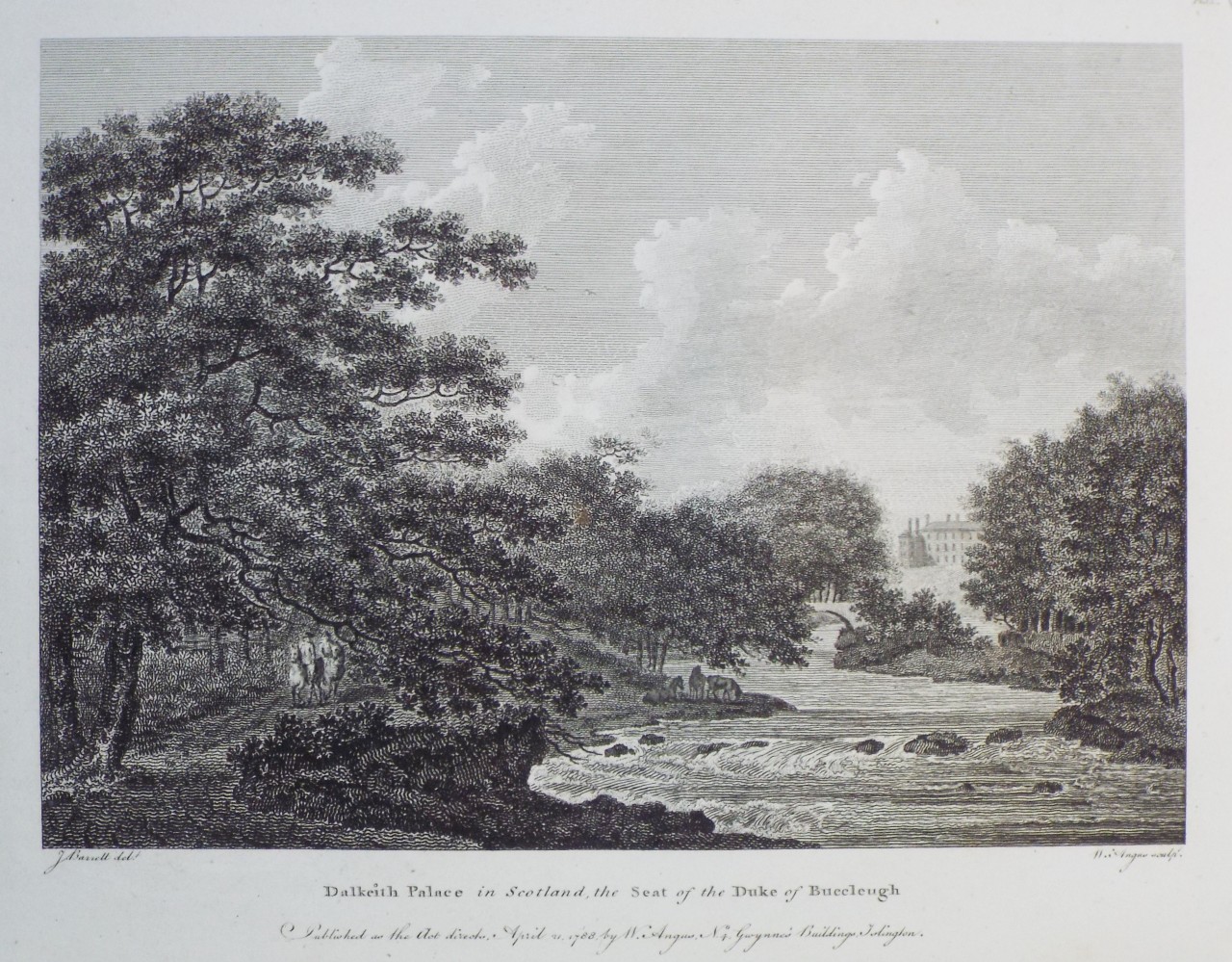 Print - Dalkeith Palace in Scotland, the Seat of the Duke of Buccleugh. - Angus