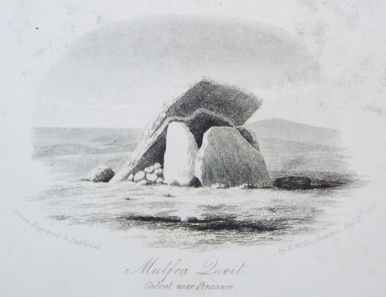 Steel Vignette - Mulfra Quoit, Gulval near Penzance. - Willis