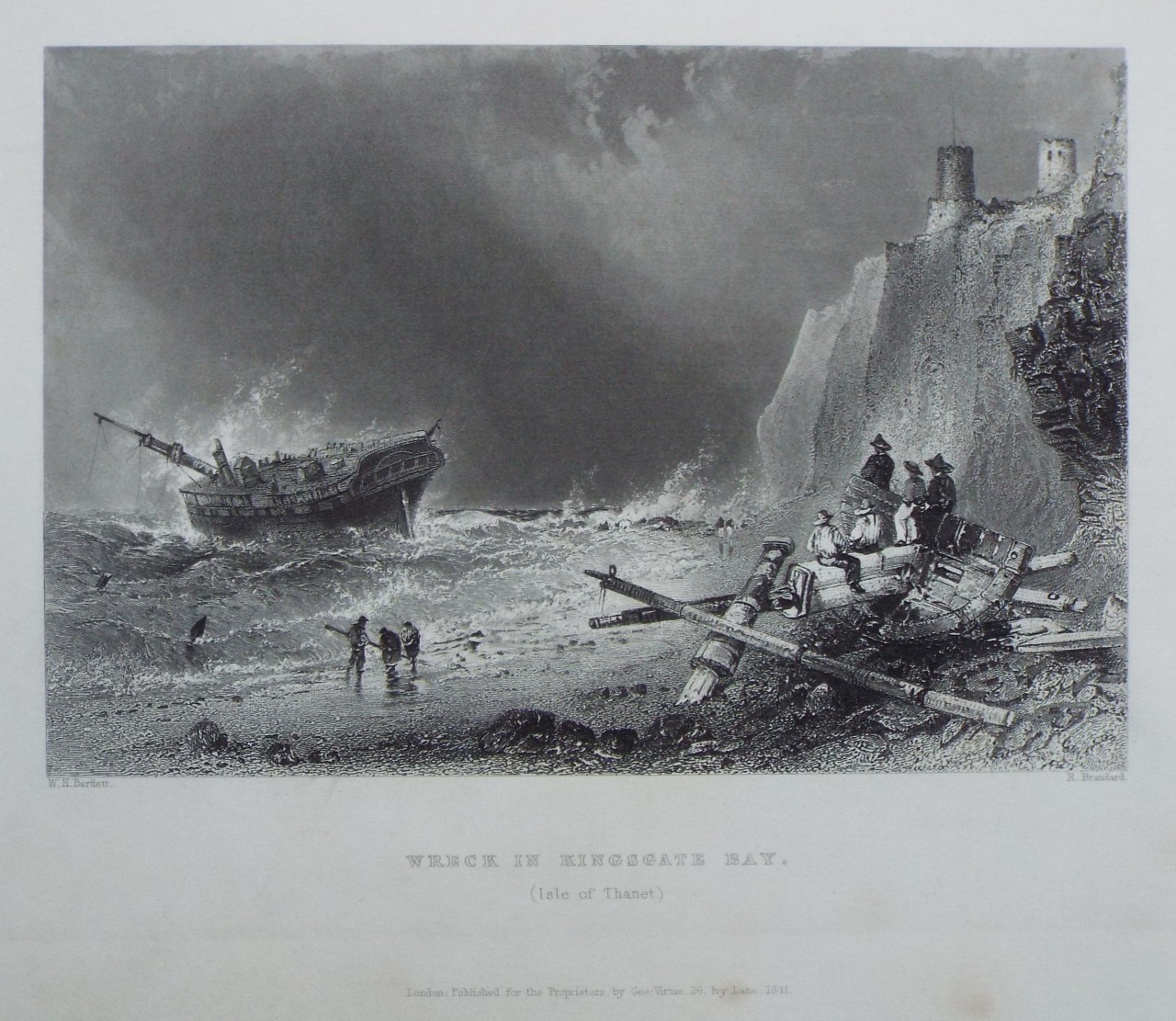 Print - Wreck in Kingsgate Bay. (Isle of Thanet.) - Brandard
