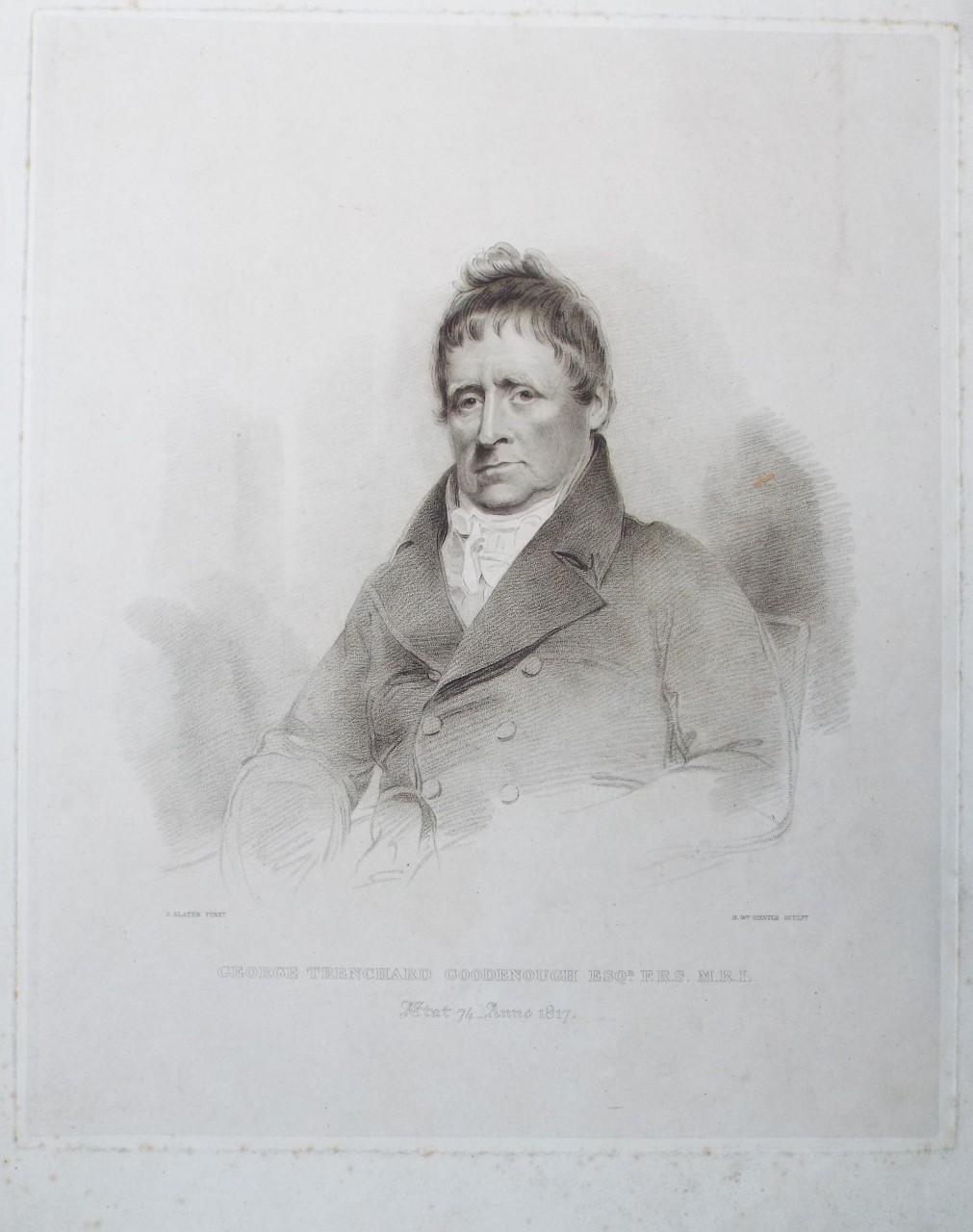 Lithograph - George Trenchard Goodenough Esqr. F.R.S. M.R.I. Aetat 74. Anno 1817. - Sievier