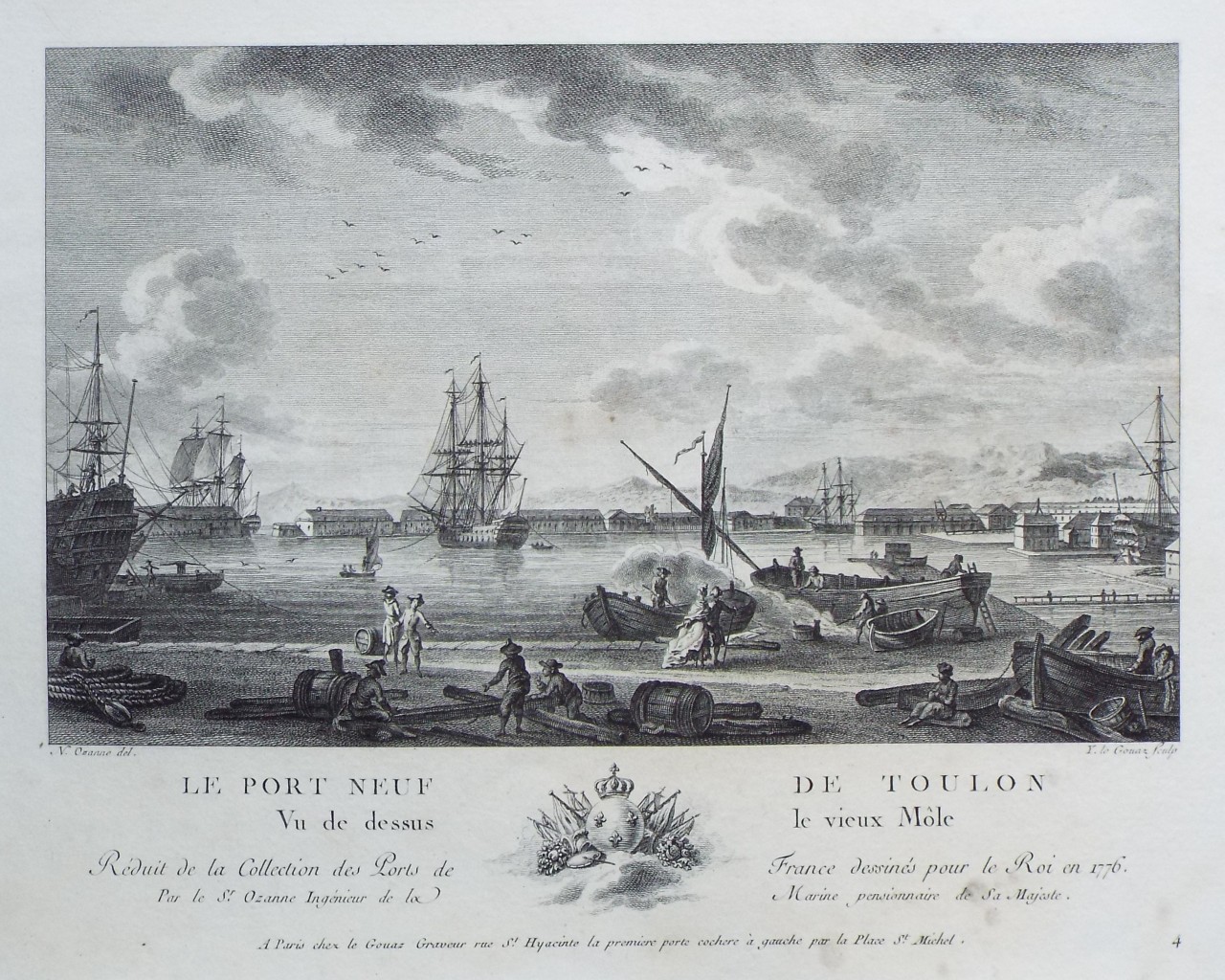 Print - Le Port Neuf de Toulon Vu de dessus le vieux Mole - Gouaz