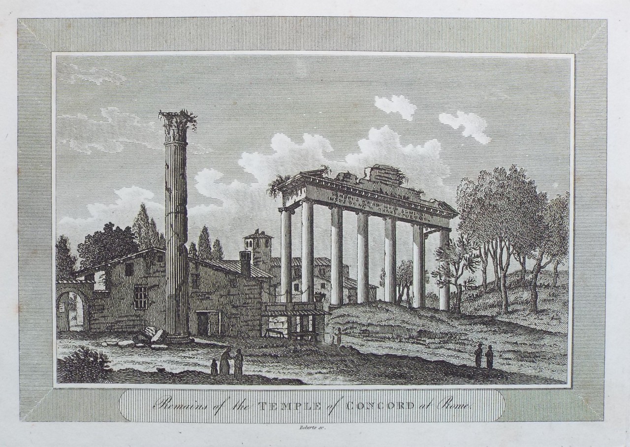 Print - Remains of the Temple of Concord at Rome. - 