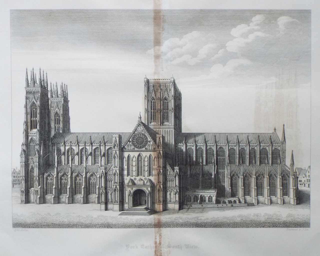 Print - York Cathedral, South View. - Coney