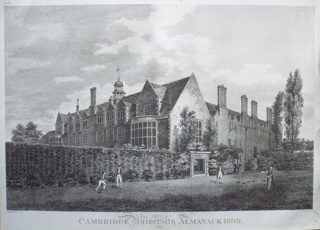 Print - Sidney Sussex College. Cambridge University Almanack 1809. - Sparrow