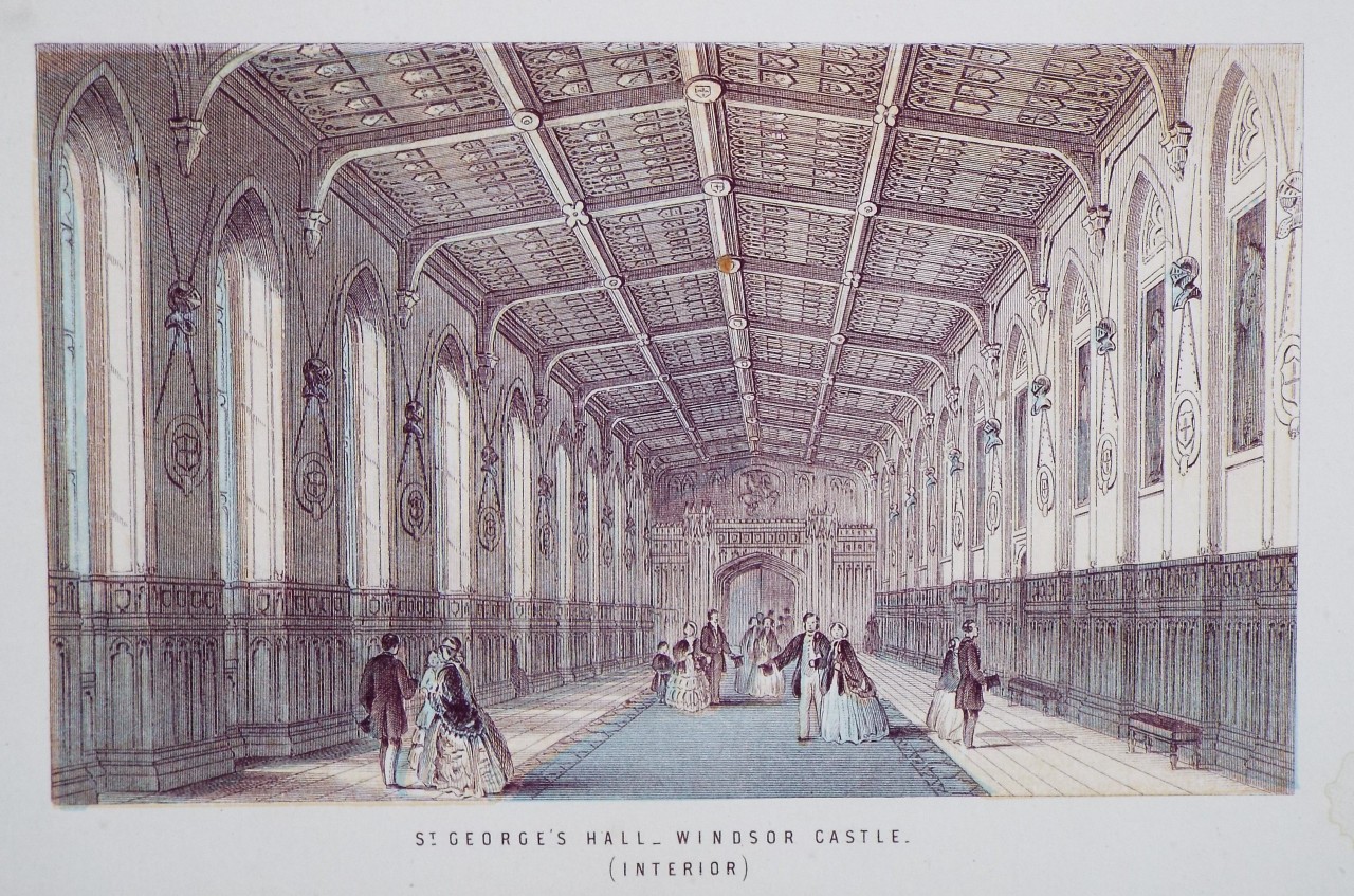 Chromo-lithograph - St. George's Hall - Windsor Castle. (Interior)