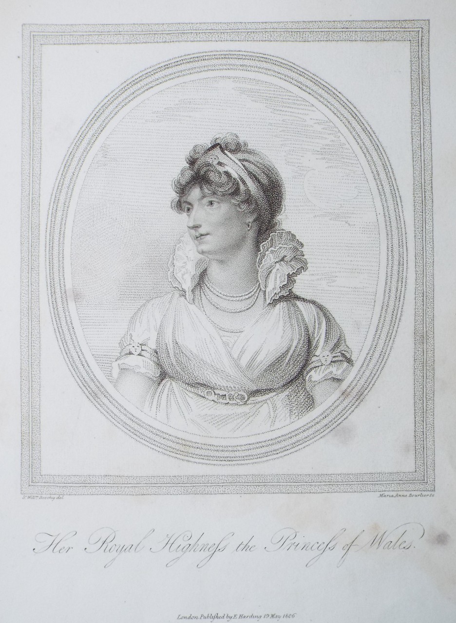 Stipple - Her Royal Highness the Princess of Wales. - Bourlier
